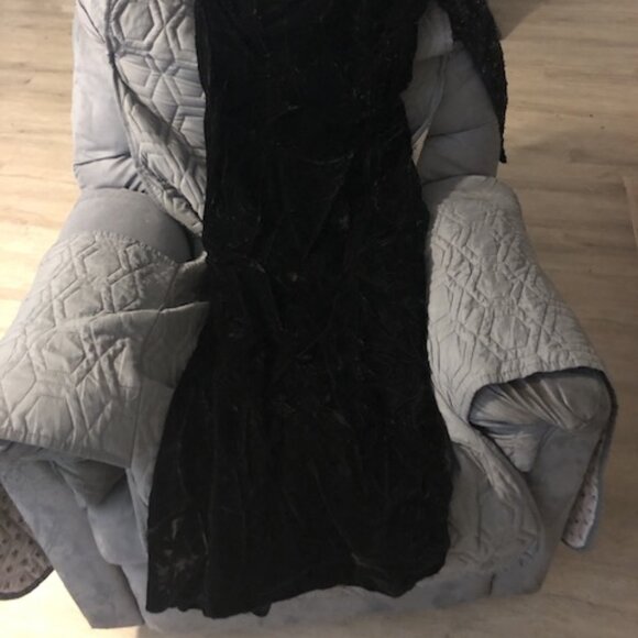 Vintage Jessica McClintock Lace and Velvet Dress - Picture 5 of 6